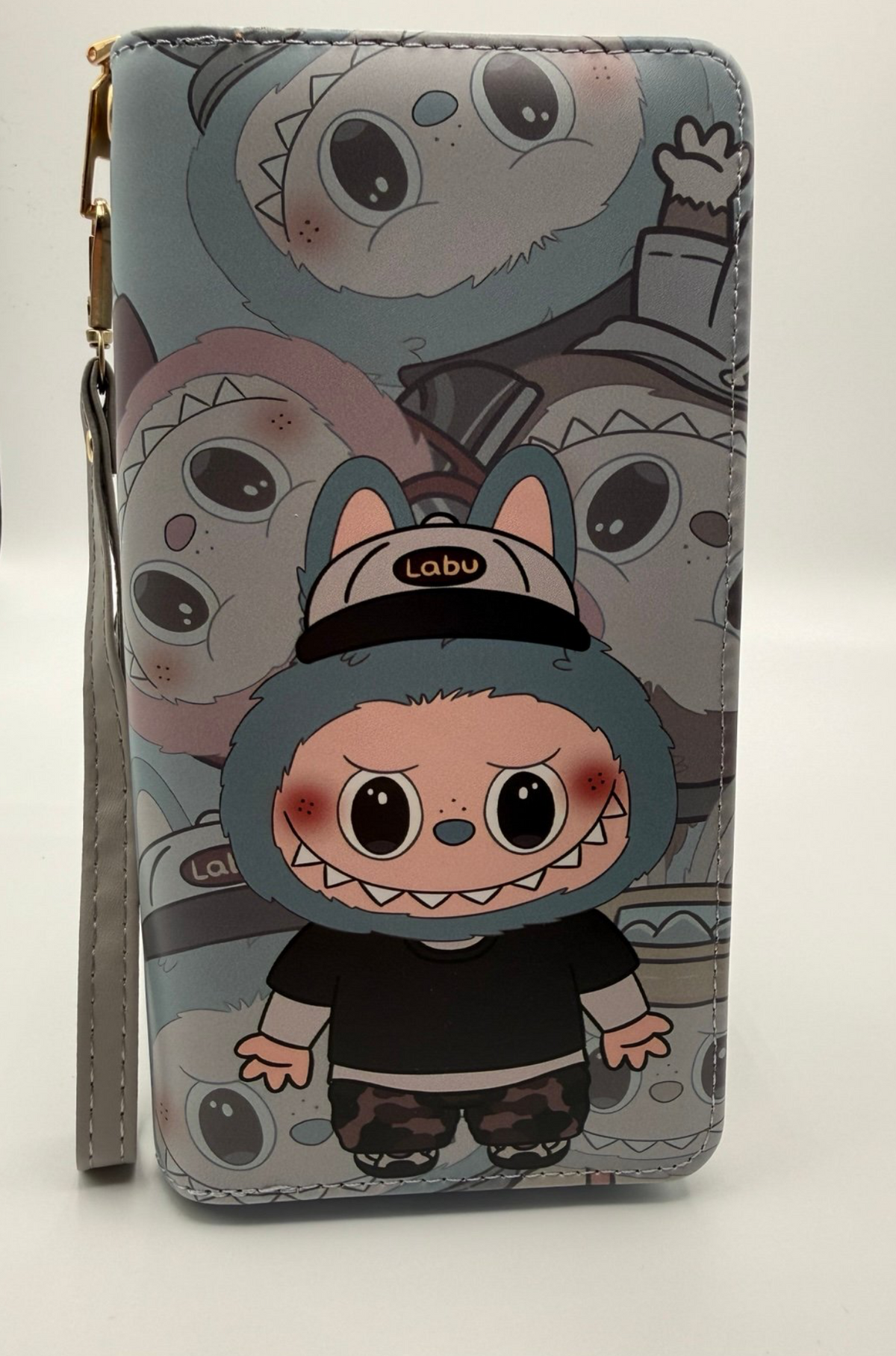 Character-Print Zip-Around Wallet with Wrist Strap