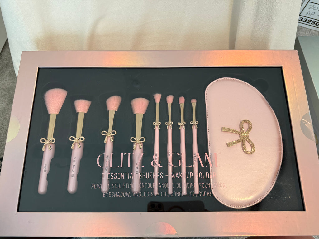 Glitz & Glam 9 pc cosmetic brush set