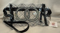 Diamond pattern transparent wristlet