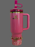 Stanley 40 oz - Vibrant Pink & Gold